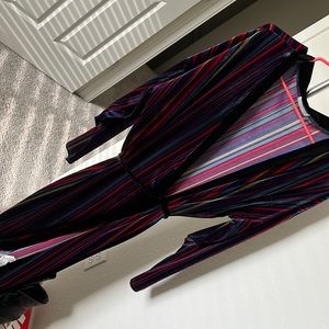 Zara velvet wrap dress
